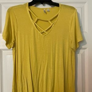 Gold/ Yellow Tunic with straps detailing.